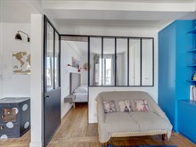 F3 meublé de 2 chambres doubles à louer au mois à Montmartre Abbesses Paris 18ème arrondissement