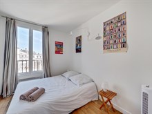 Location meublée de courte durée d'un F3 avec 2 chambres doubles à Montmartre Abbesses Paris 18ème