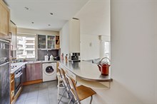 Location meublée à la semaine d'un F3 avec 2 chambres avec balcon terrasse à Montsouris Paris 14ème