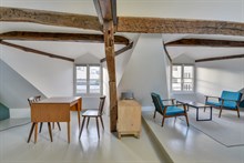 Location meublée au mois d'un loft confortable et moderne sous les toits à Strasbourg Saint Denis République Paris 10ème