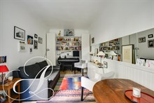 Location meublée à la semaine d'un studio moderne pour 2 à Pernety Montparnasse Paris 14ème