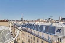 Location saisonnière d'un F3 avec vue Tour Eiffel à Vaugirard Montparnasse Paris 15ème arrondissement