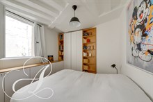 A louer en courte durée à la semaine appartement de 3 pièces avec 2 chambres à Arts et Métiers République Paris 3ème