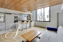 Location meublée annuelle d'un duplex de 2 pièces rue Laugier à Ternes Pereire Paris 17ème