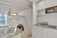 Location studio meublé calme et entièrement rénové, coeur de Paris, 5ème arrondissement