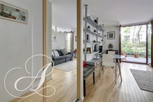 Bail mobilité meublé d'un studio avec terrasse à Grenelle Paris 15ème arrondissement