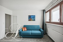 Studio meublé à louer en bail mobilité vue imprenable Paris 15ème