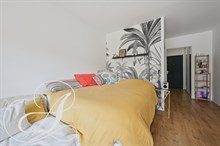 Studio confortable moderne à louer avec balcon pour bail mobilité à Paris Montparnasse
