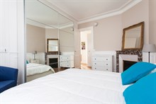 Location courte durée d'un F3 meublé pour 6 avec 2 chambres avenue de Versailles Paris 16ème