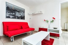 Location temporaire pour 4 d'un F2 meublé avec terrasse rue de Montreuil, Paris 11ème arrondissement