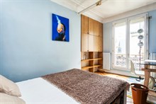 Location courte durée à la semaine d'un F3 avec 2 chambres et un balcon à Turbigo Paris 3ème