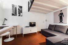 Duplex design à louer en courte durée pour 5 personnes à Montorgueil Paris 2ème