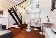 Location mensuelle d'un duplex design pour 5 à Montorgueil Paris 2ème arrondissement