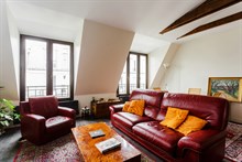 Location à la semaine d'un grand F2 meublé avec 1 chambre à Bastille Paris 11ème