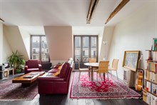 Location à la semaine d'un F2 meublé avec 1 chambre doubles à Bastille Paris 11ème