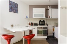 Studio moderne à louer en courte durée pour 2 avec terrasse à Tolbiac Paris 13ème arrondissement