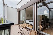 Location meublée à la semaine d'un F2 confortable pour 2 avec terrasse à Nation Paris 12ème