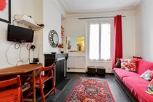 Location meublée temporaire d'un F2 confortable pour 2 ou 4 à Père Lachaise dans le quartier Gambetta Paris 20ème