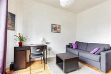 Location meublée de courte durée d'un appartement meublé pour 2 dans le quartier de Montparnasse Paris 15ème