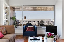 Splendido appartamento di 2 stanze nel quartiere Montparnasse con terrazza e vista sulla Torre Eiffel, 15° distretto di Parigi.