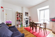 2-room furnished apartment for two available for monthly rent in Reuilly Diderot quarter, near Saint Antoine hospital , Paris 12th