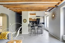 A louer en bail mobilité superbe F3 meublé avec 2 chambres à République Paris 11ème