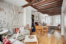 Location en bail mobilité d'un grand studio alcôve situé à Saint-Sulpice Mabillon, Paris 6ème