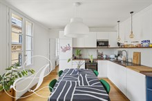 Location à la semaine d'un F3 de standing pour 4 personnes au Louvre dans le Marais Paris 1er