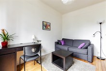 Location meublée temporaire d'un studio moderne pour 2 dans le quartier de Montparnasse Paris 15ème